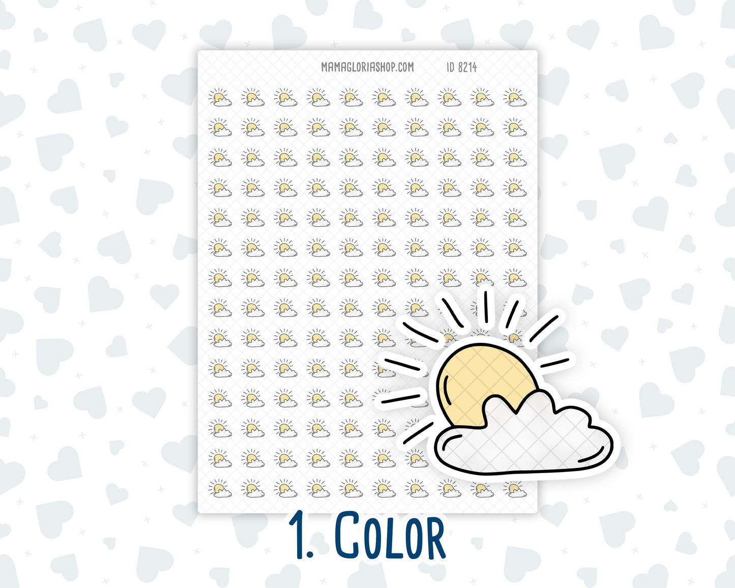 Partly Cloudy Weather - Doodle Icon Sticker