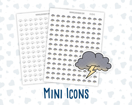 Thunderstorm - Lightning - Weather - Doodle Icon Sticker