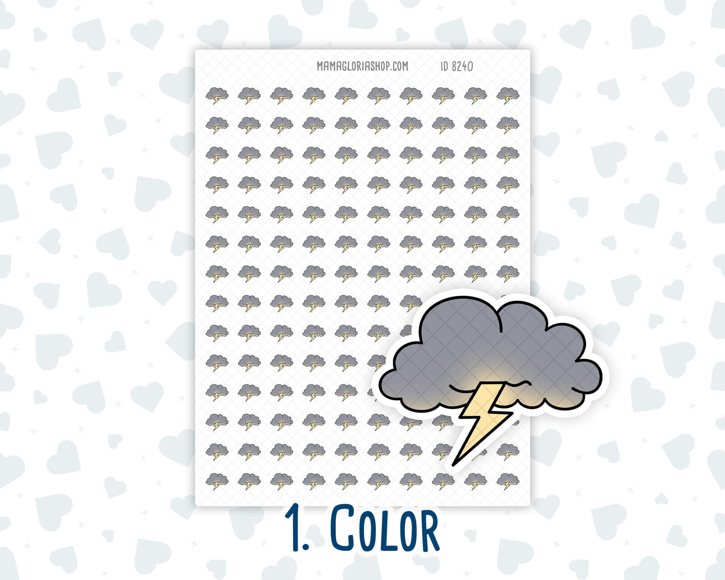 Thunderstorm - Lightning - Weather - Doodle Icon Sticker