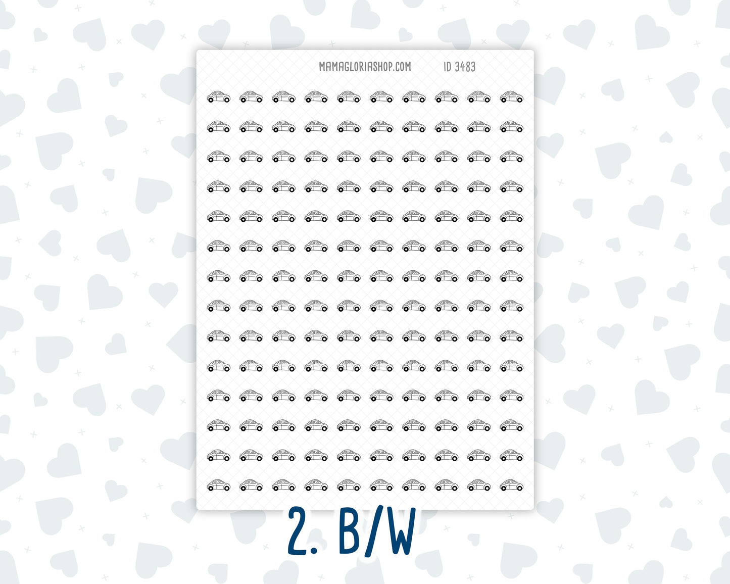 Car - Doodle Icon Sticker