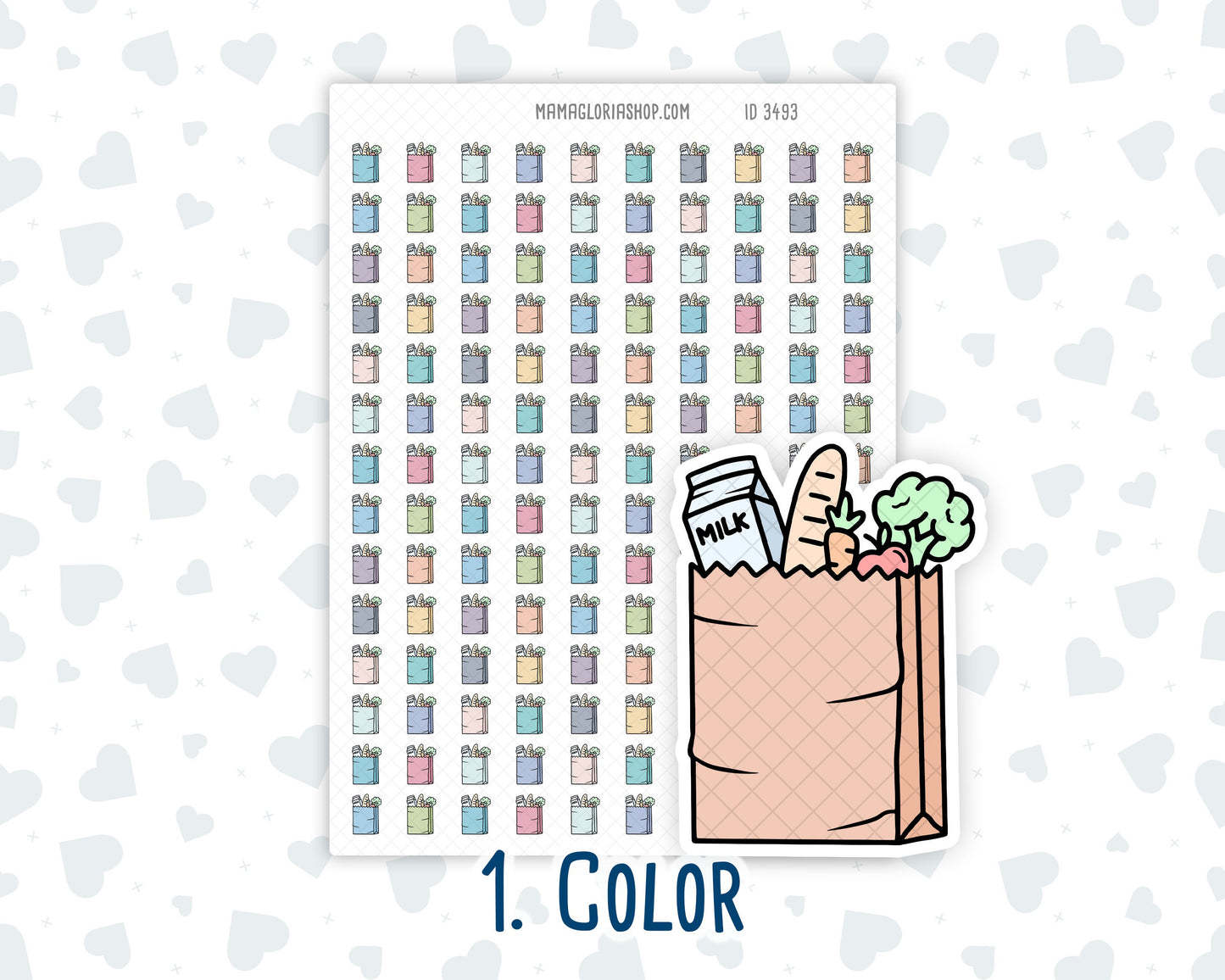 Grocery Shopping - Doodle Icon Sticker