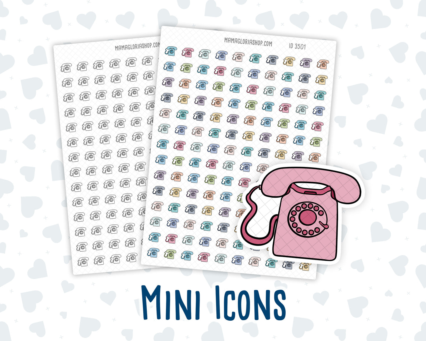 To Call - To Contact - Retro Phone - Doodle Icon Sticker