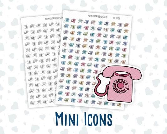 To Call - To Contact - Retro Phone - Doodle Icon Sticker