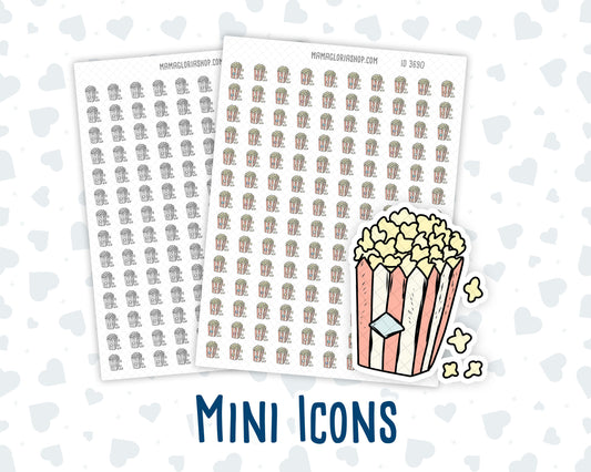 Movie Night - Popcorn - Doodle Icon Sticker