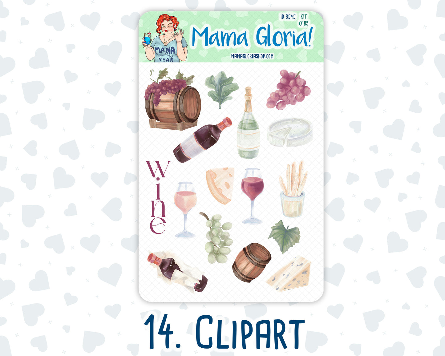 Kit 0185 Add Ons - Wine Time - September- Autumn - Planner Stickers - Kit 2024