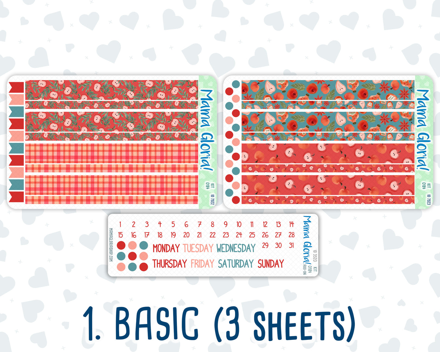 Kit 0184 - 7x9 Daily Duo - Apple Cider - September- Autumn - Planner