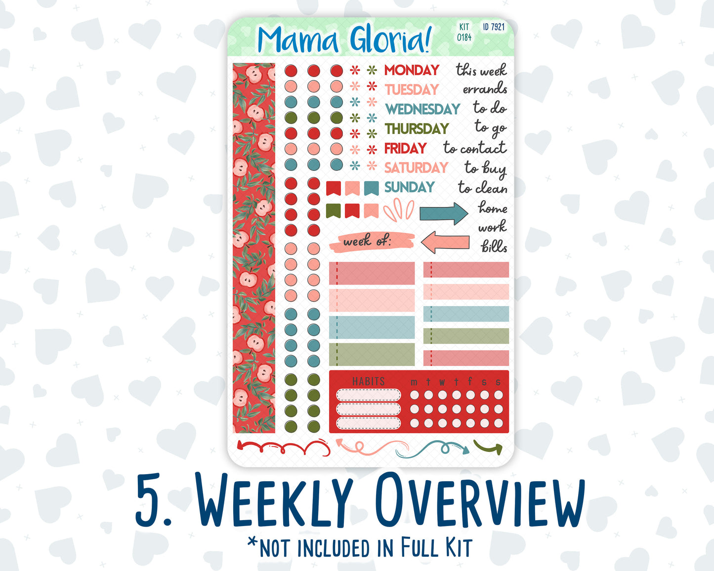 Kit 0184 - 7x9 Daily Duo - Apple Cider - September- Autumn - Planner