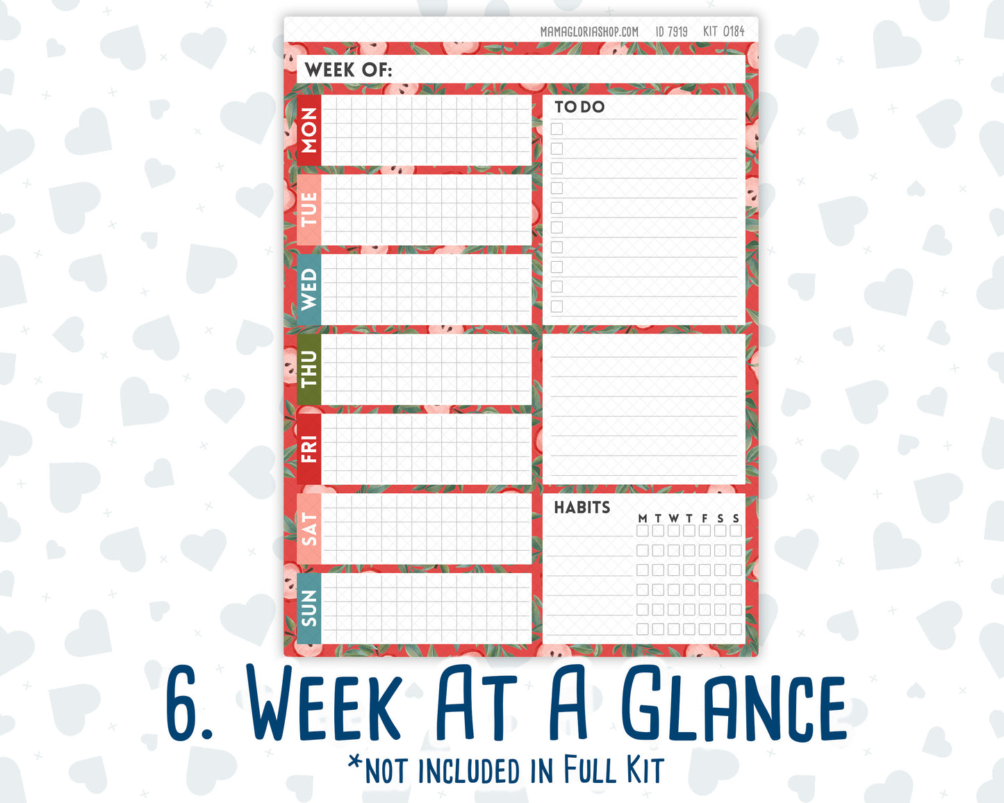 Kit 0184 - 7x9 Daily Duo - Apple Cider - September- Autumn - Planner