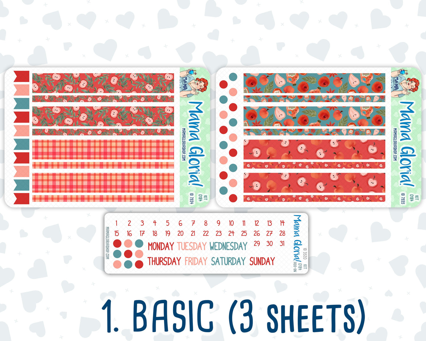 Kit 0184 - A5 Daily Duo - Apple Cider - September - Autumn- Planner