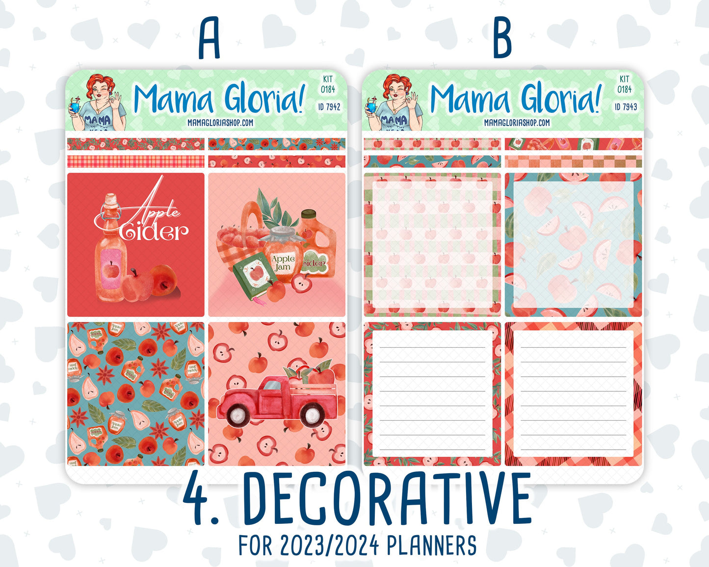 Kit 0184 - A5 Daily Duo - Apple Cider - September - Autumn- Planner