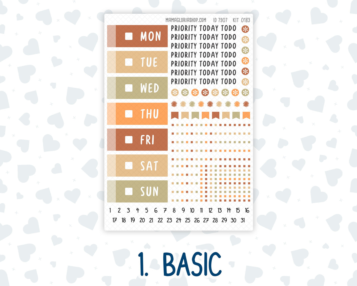 Kit 0183 Hobonichi Cousin – Daily Kit - Natl.Coffee Day - September- Autumn