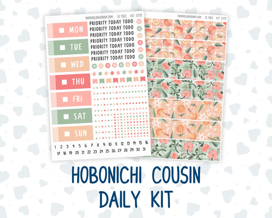 Kit 0179 Hobonichi Cousin – Daily Kit - Peaches - August- Summer