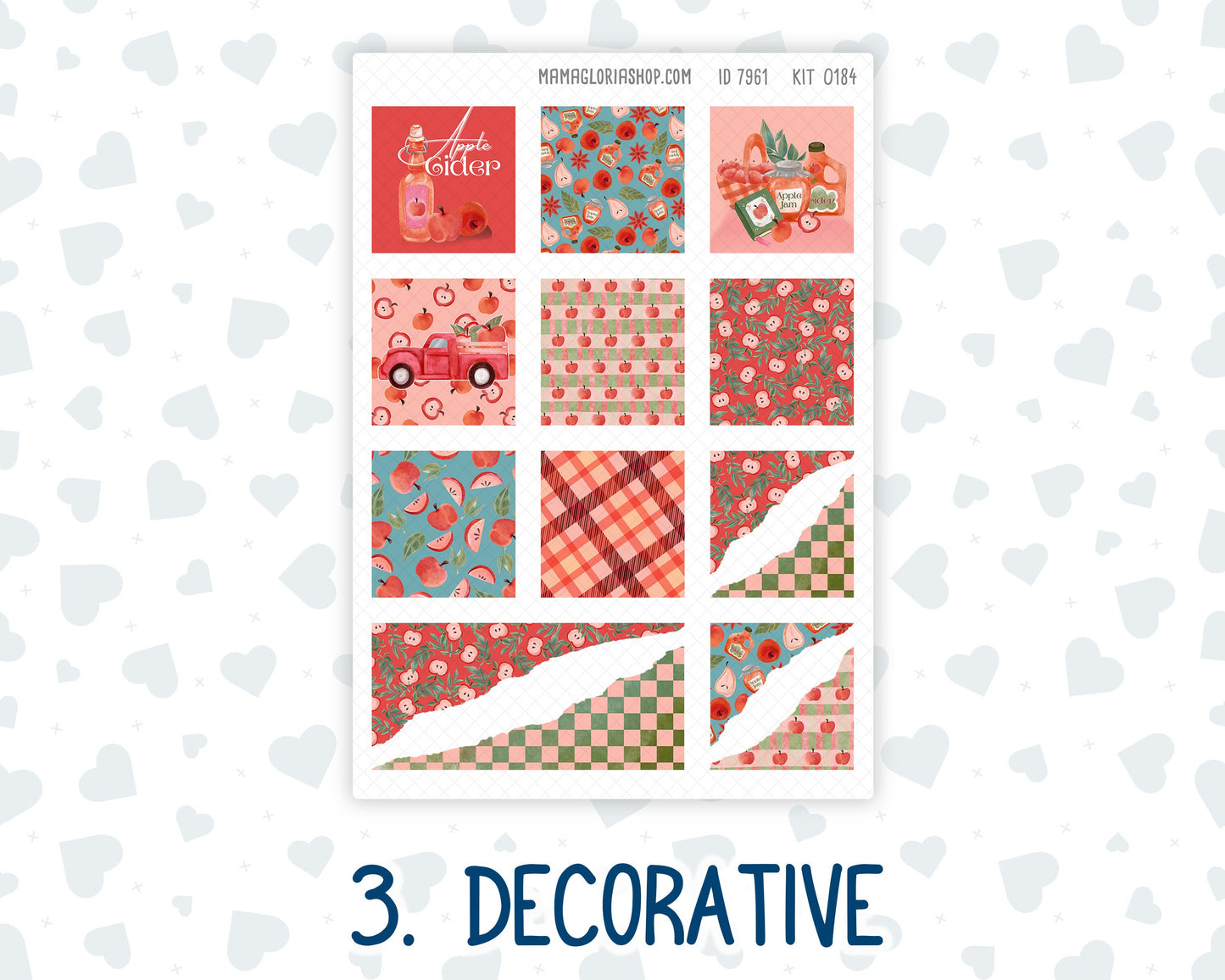 Kit 0184 Hobonichi Cousin – Weekly Kit – 1.3” Wide Columns - Apple Cider - September- Autumn