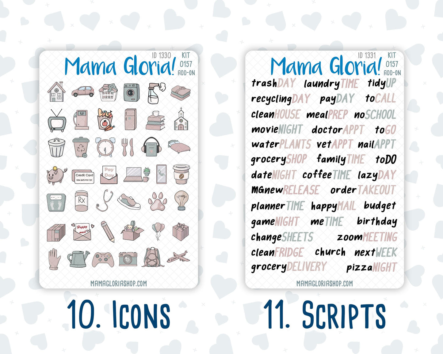 Kit 0157 Add Ons - Swan Lake - Planner Stickers - Kit 2024