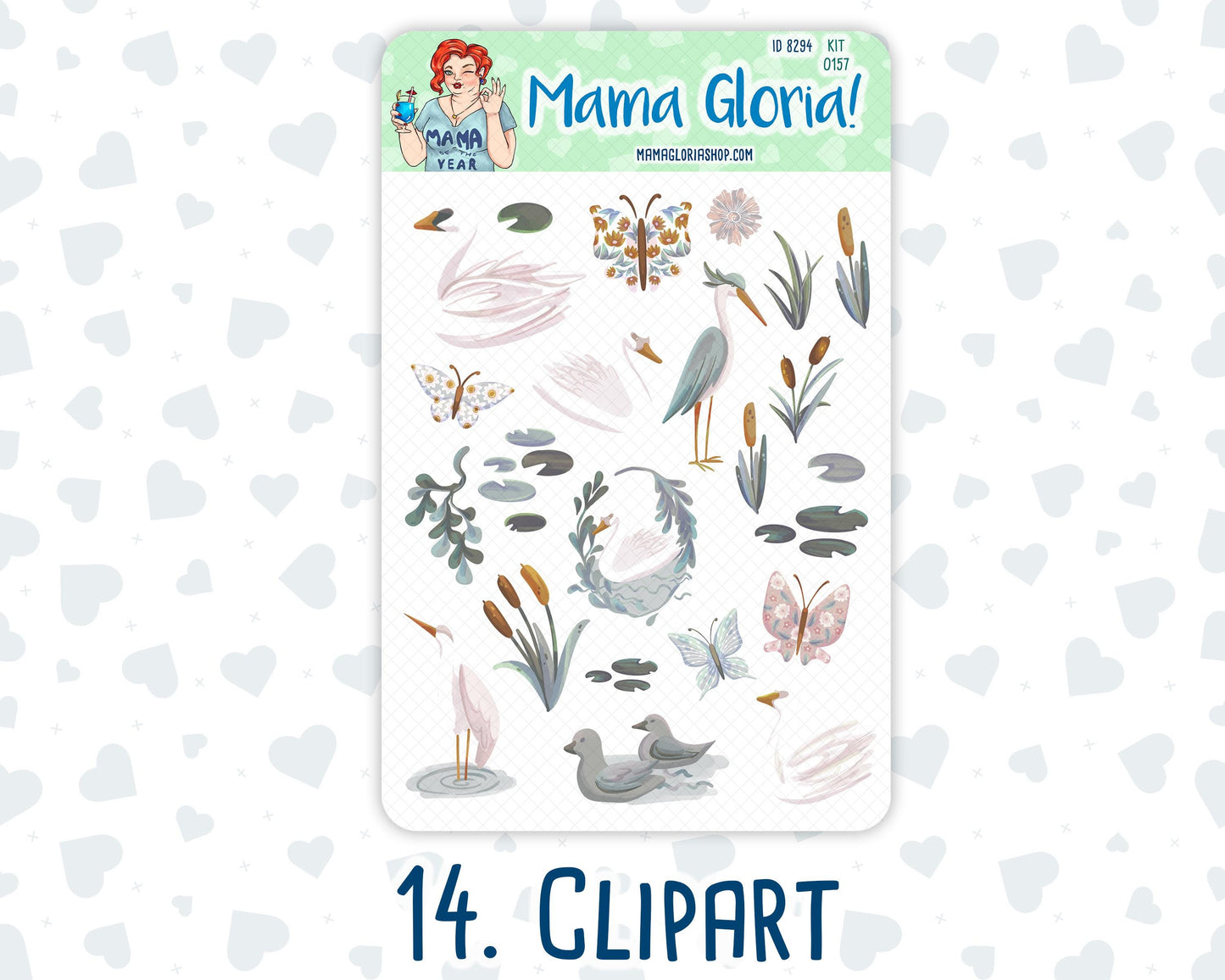 Kit 0157 Add Ons - Swan Lake - Planner Stickers - Kit 2024