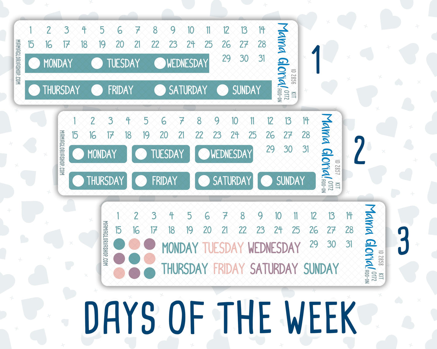 Kit 0172 Add Ons - Mosaic - Planner Stickers - Kit 2024