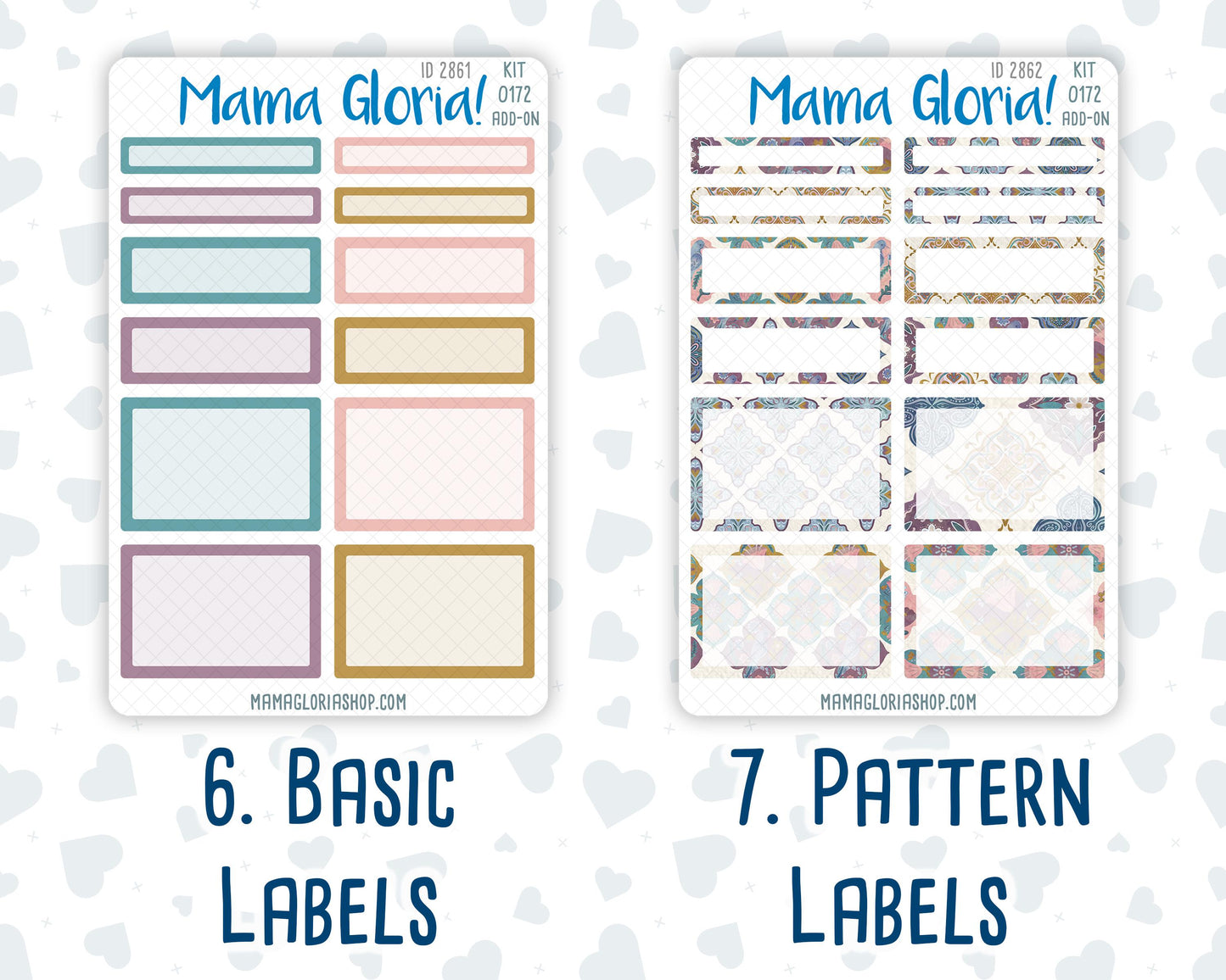 Kit 0172 Add Ons - Mosaic - Planner Stickers - Kit 2024