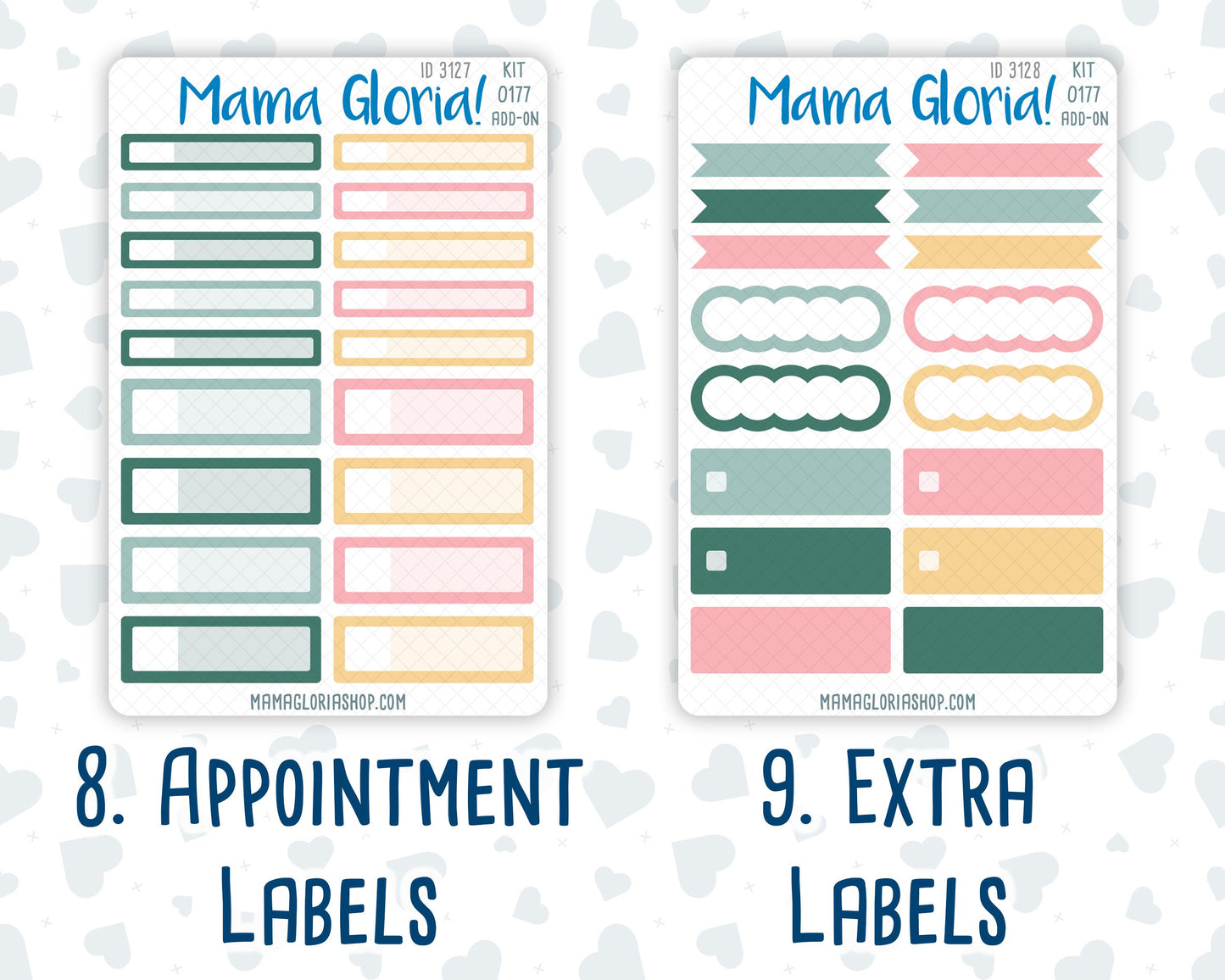 Kit 0177 Add Ons - Books&Roses- Planner Stickers - Kit 2024