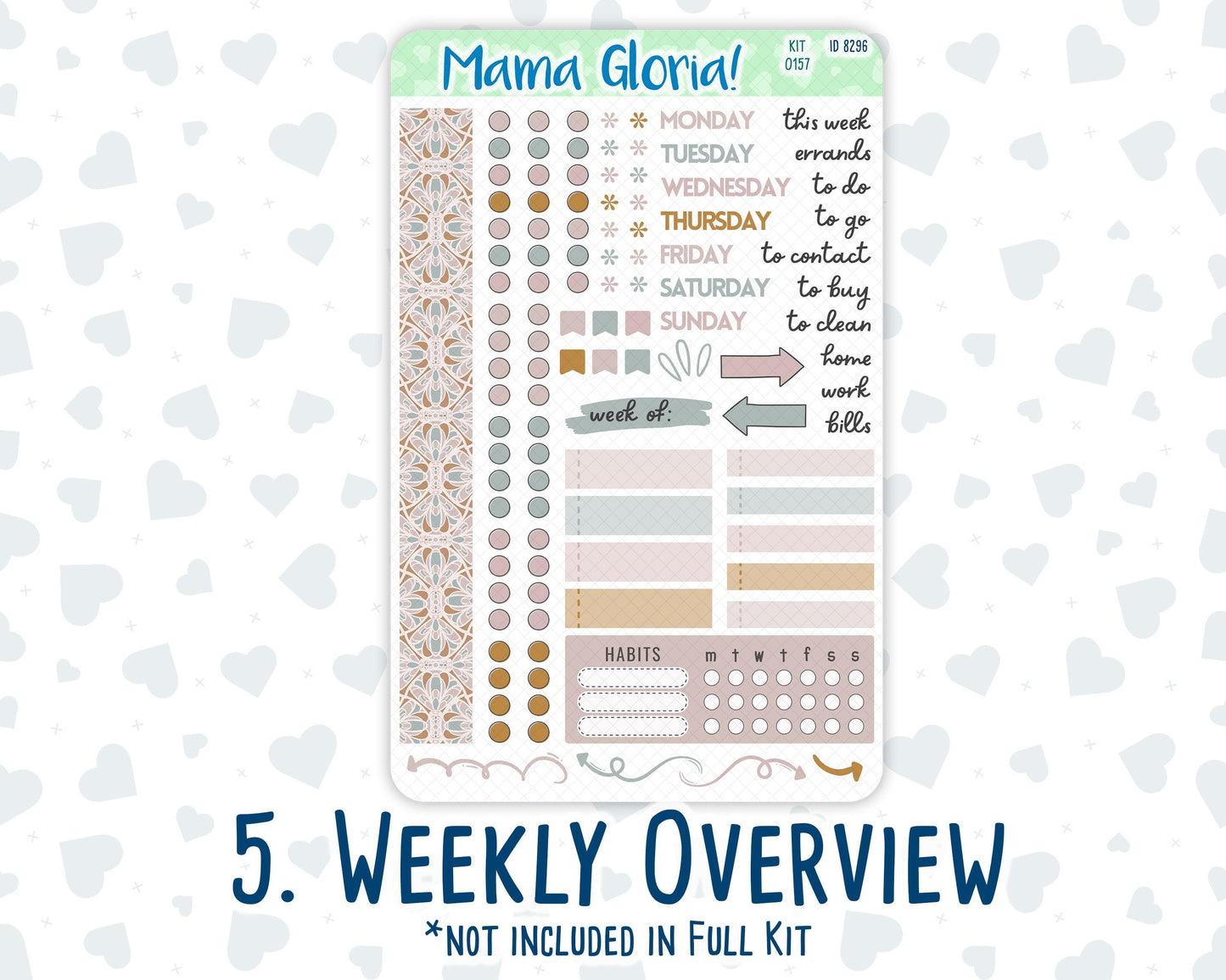 Kit 0157 - 7x9 Daily Duo - Swan Lake - Planner