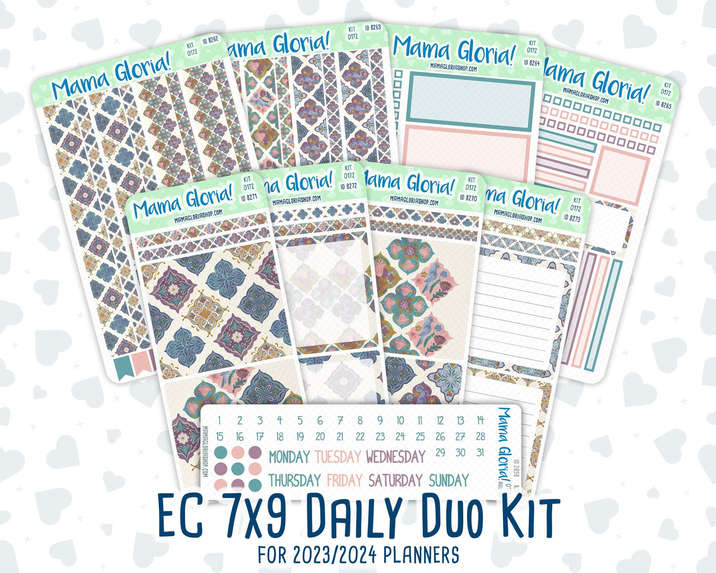 Kit 0172 - 7x9 Daily Duo - Mosaic - Planner