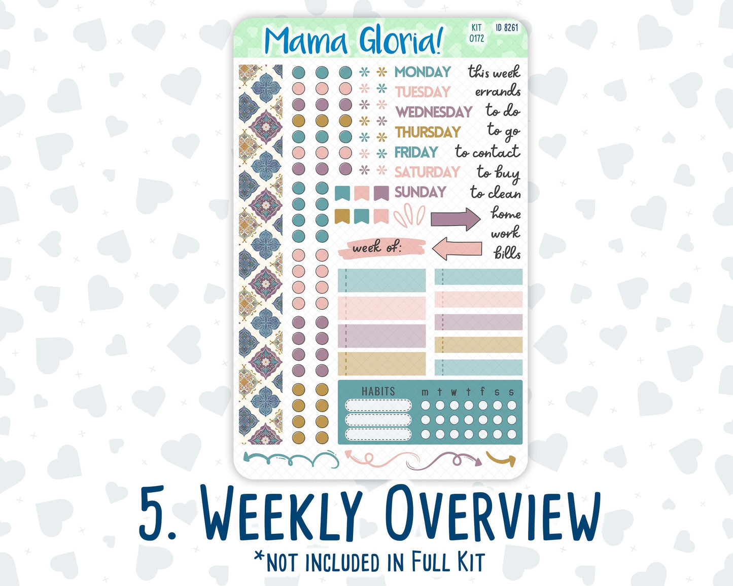 Kit 0172 - 7x9 Daily Duo - Mosaic - Planner