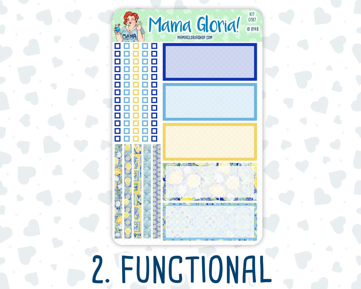Kit 0187 - 7x9 Daily Duo - Lemon&Mosaic - Planner