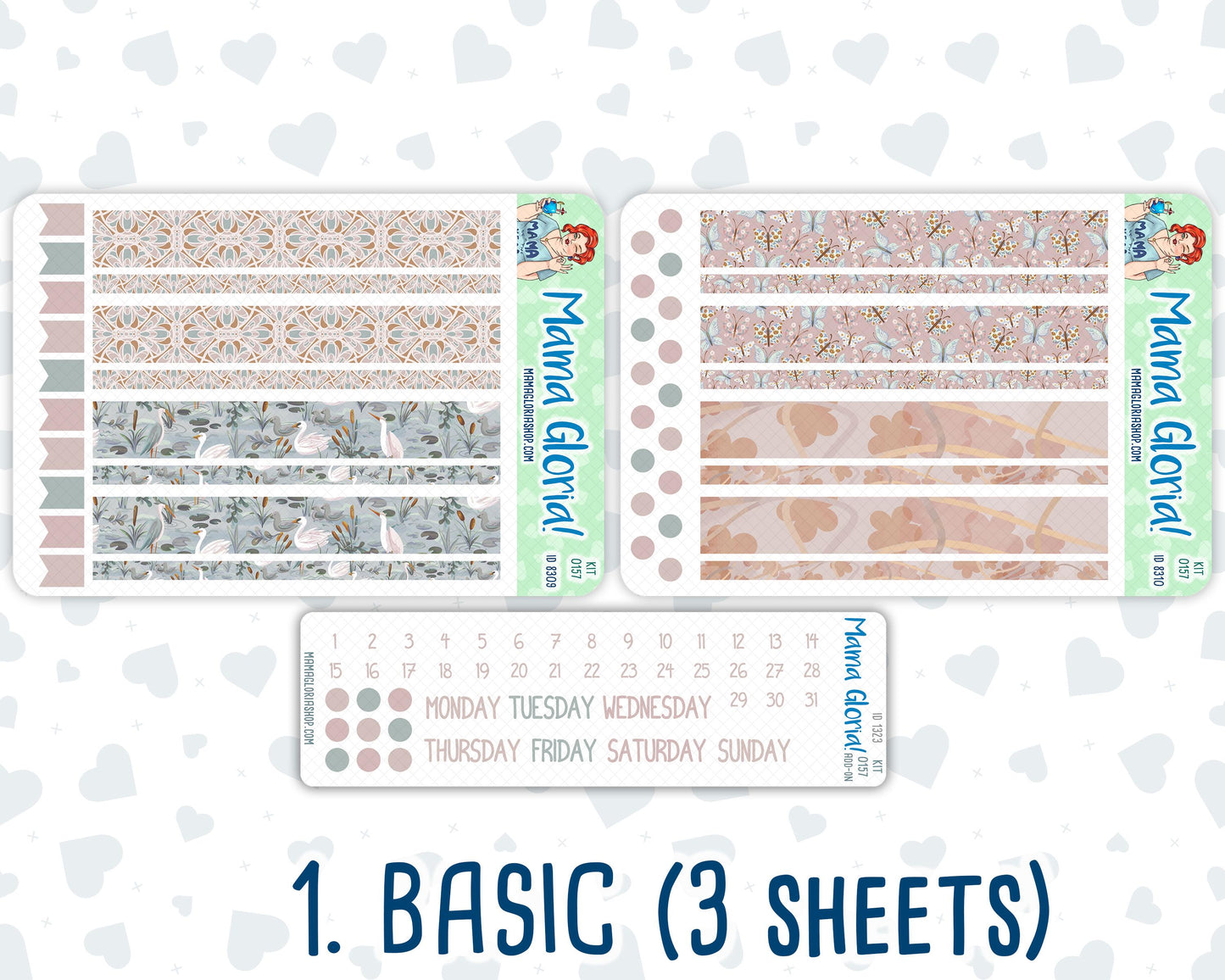 Kit 0157 - A5 Daily Duo - Swan Lake - Planner