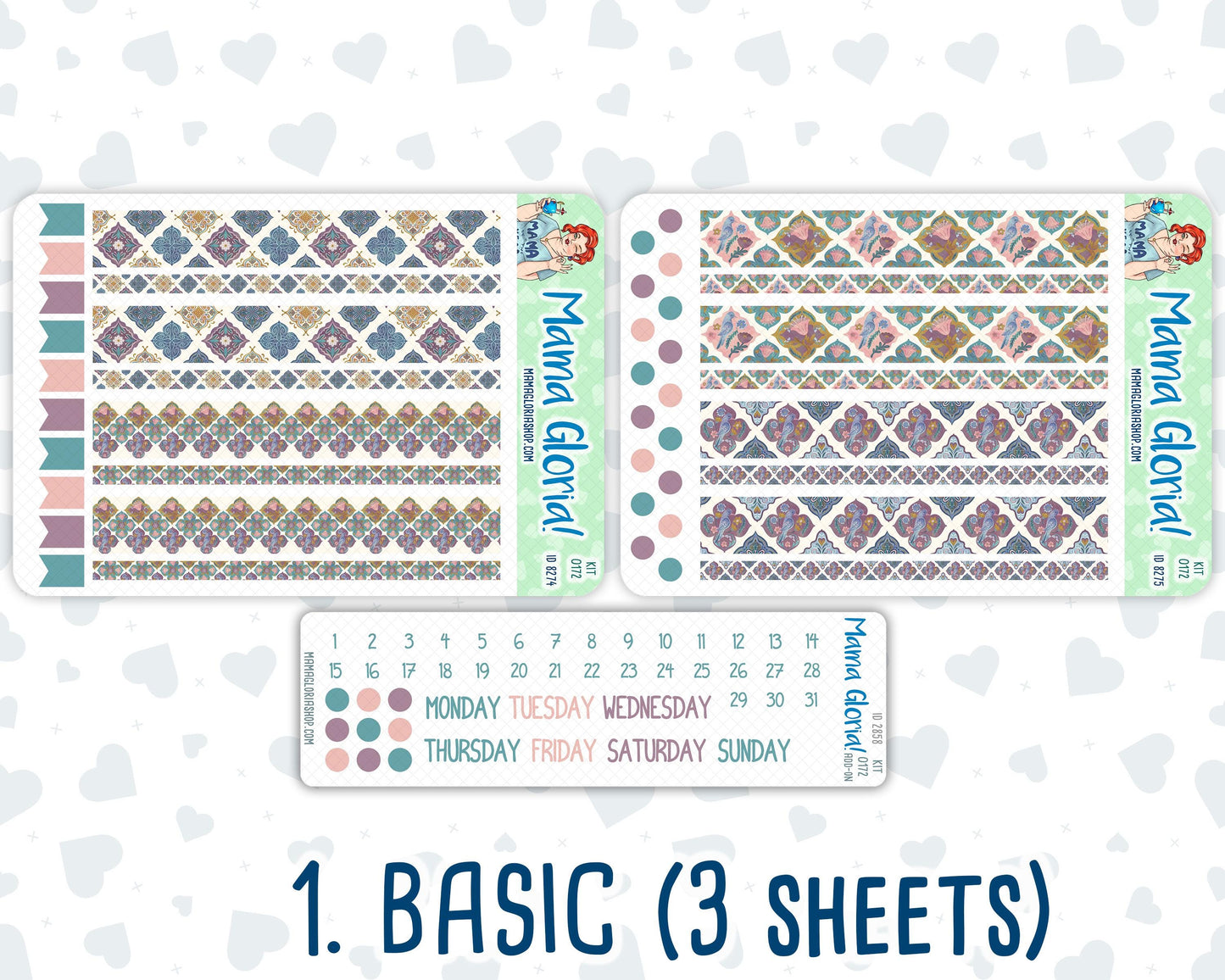 Kit 0172 - A5 Daily Duo - Mosaic - Planner