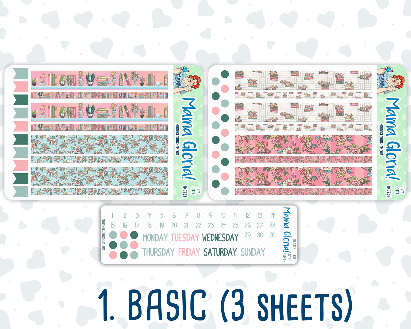 Kit 0177 - A5 Daily Duo - Books&Roses - Planner