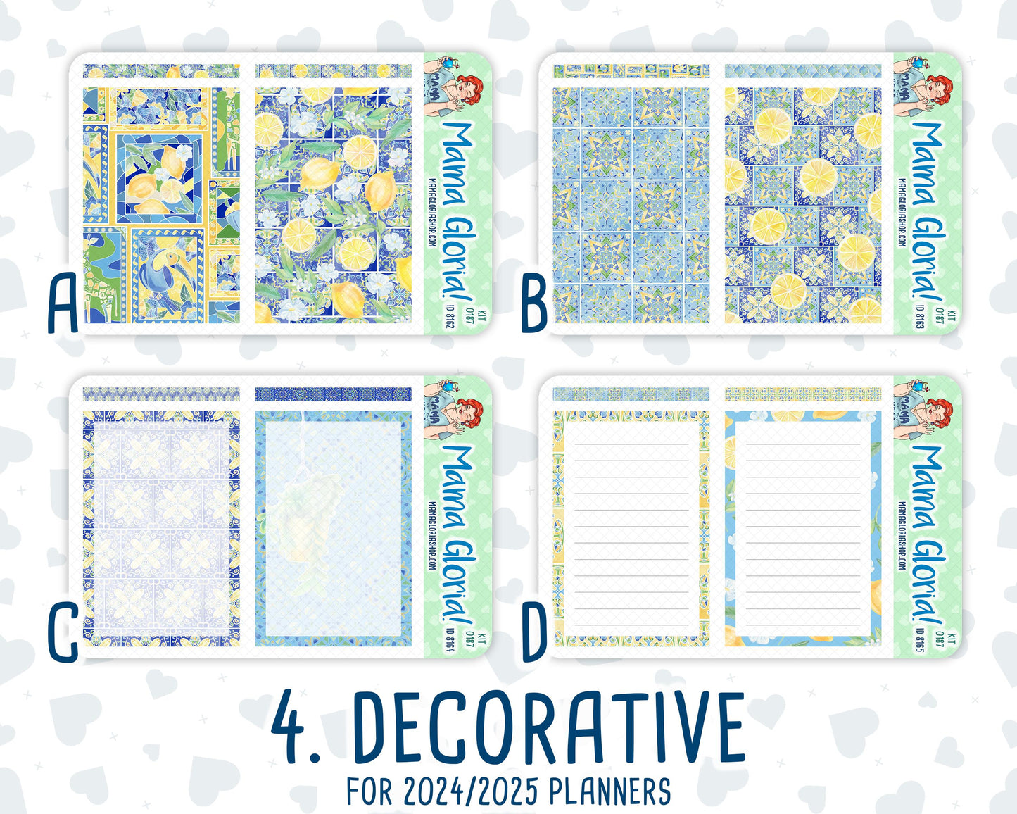 Kit 0187 - A5 Daily Duo - Lemon&Mosaic - Planner