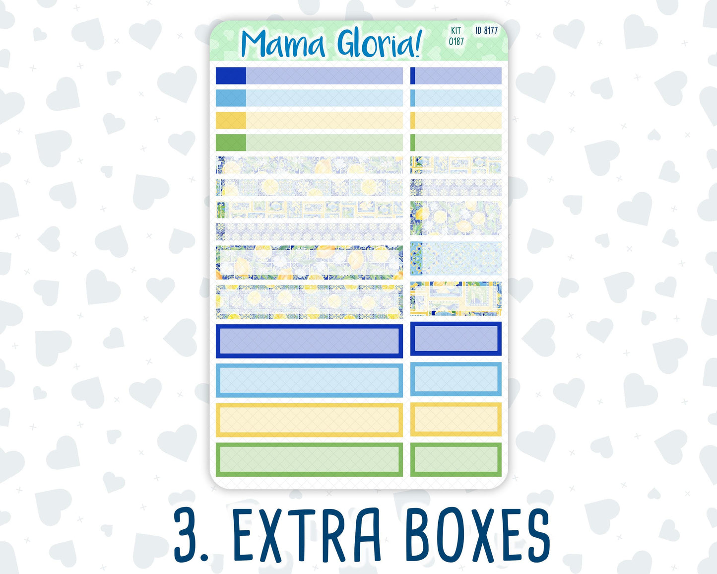 Kit 0187 - 7x9 Compact Vertical - Lemon&Mosaic - Weekly