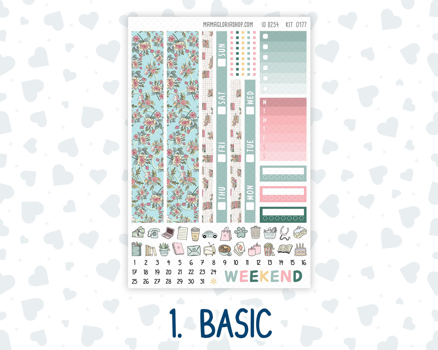 Kit 0177 Hobonichi Cousin – Weekly Kit – 1.3” Wide Columns - Books&Roses