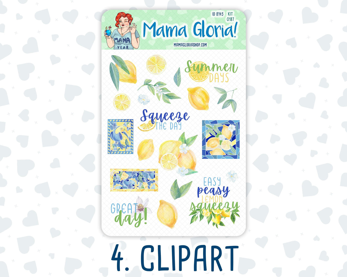 Kit 0187 - Mosaic&Lemon - Journaling Kit - For Planner - Notebook - Journal