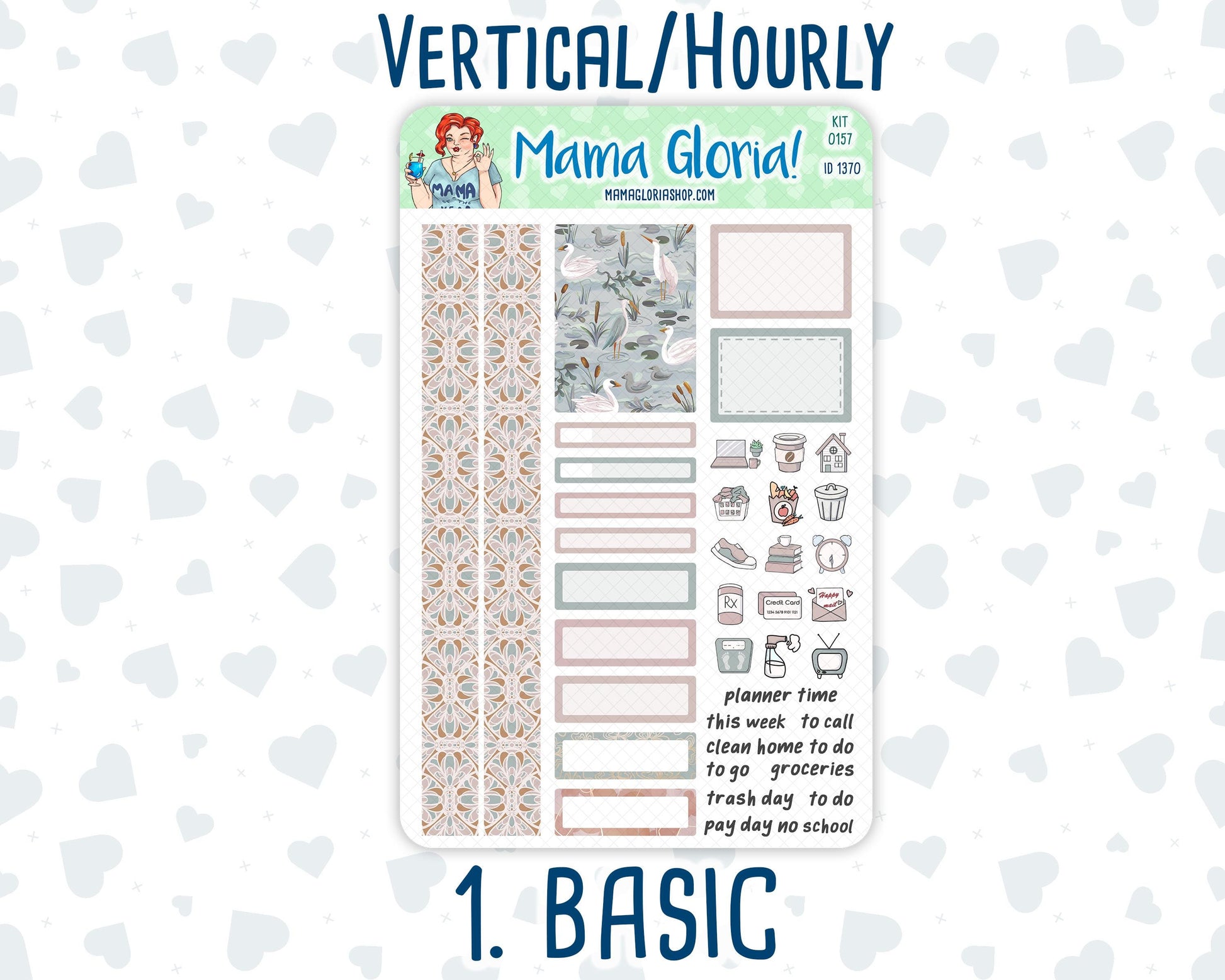 Kit 0157 - 7x9 - Swan Lake - Weekly Kit For Planners