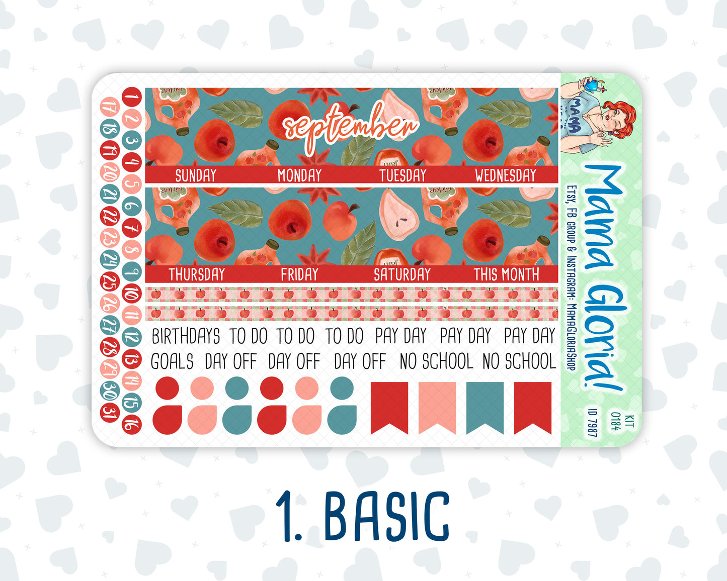Kit 0184 -A5 -Monthly - Apple Cider - September - Autumn Kit