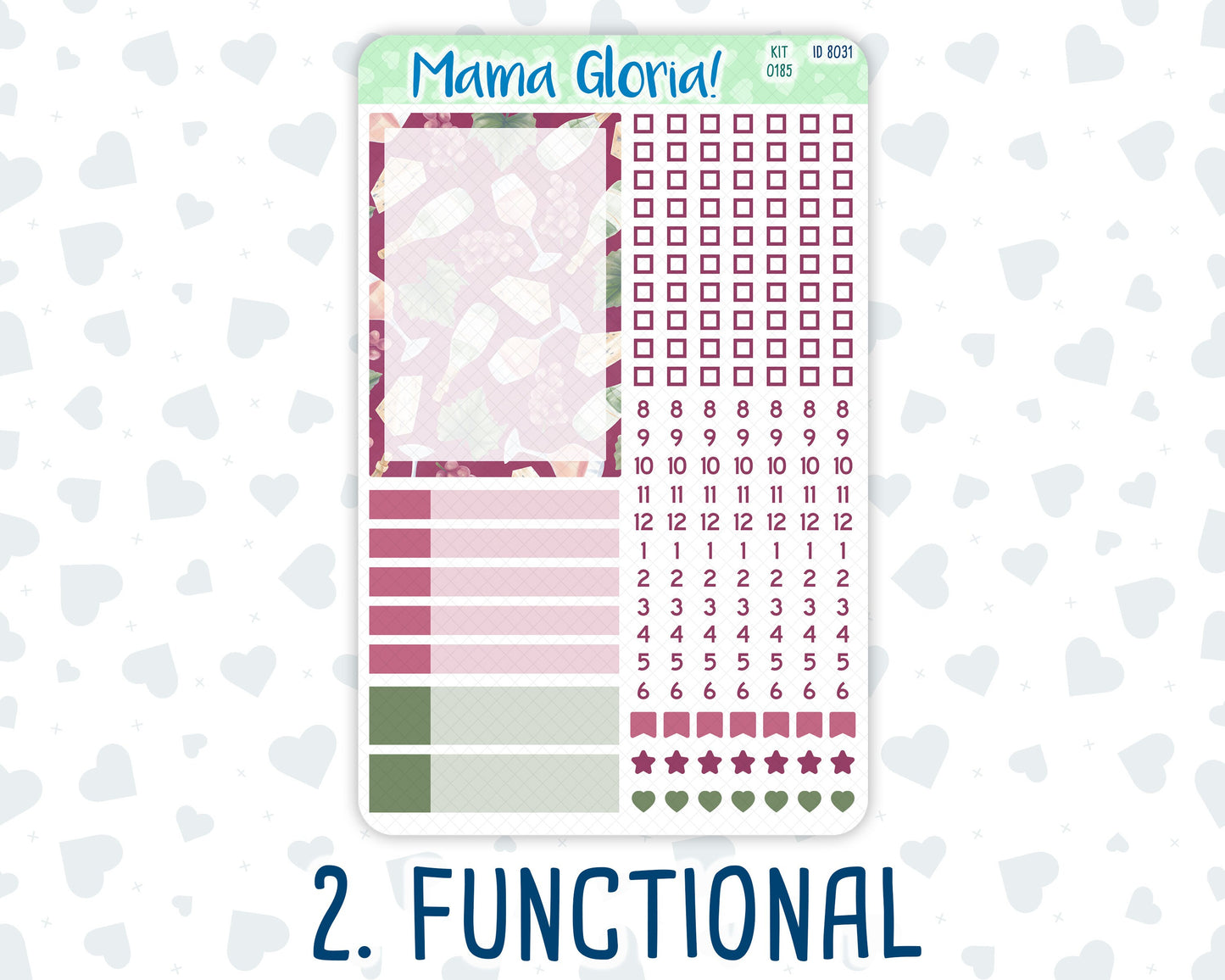 Kit 0185 - A5 Compact Vertical - Wine Time - September - Weekly