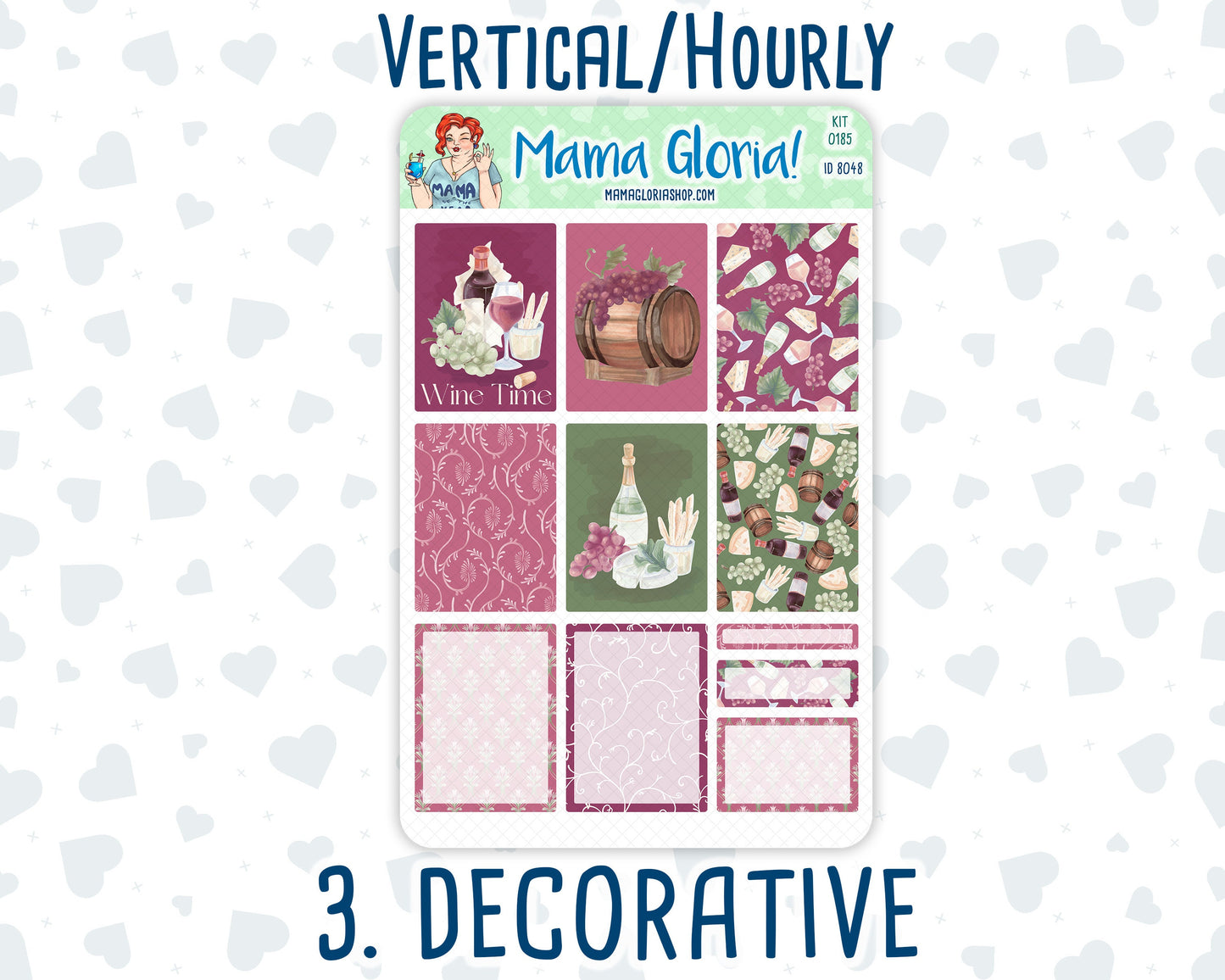 Kit 0185 - 7x9 - Wine Time - September - Autumn- Weekly Kit For Planners