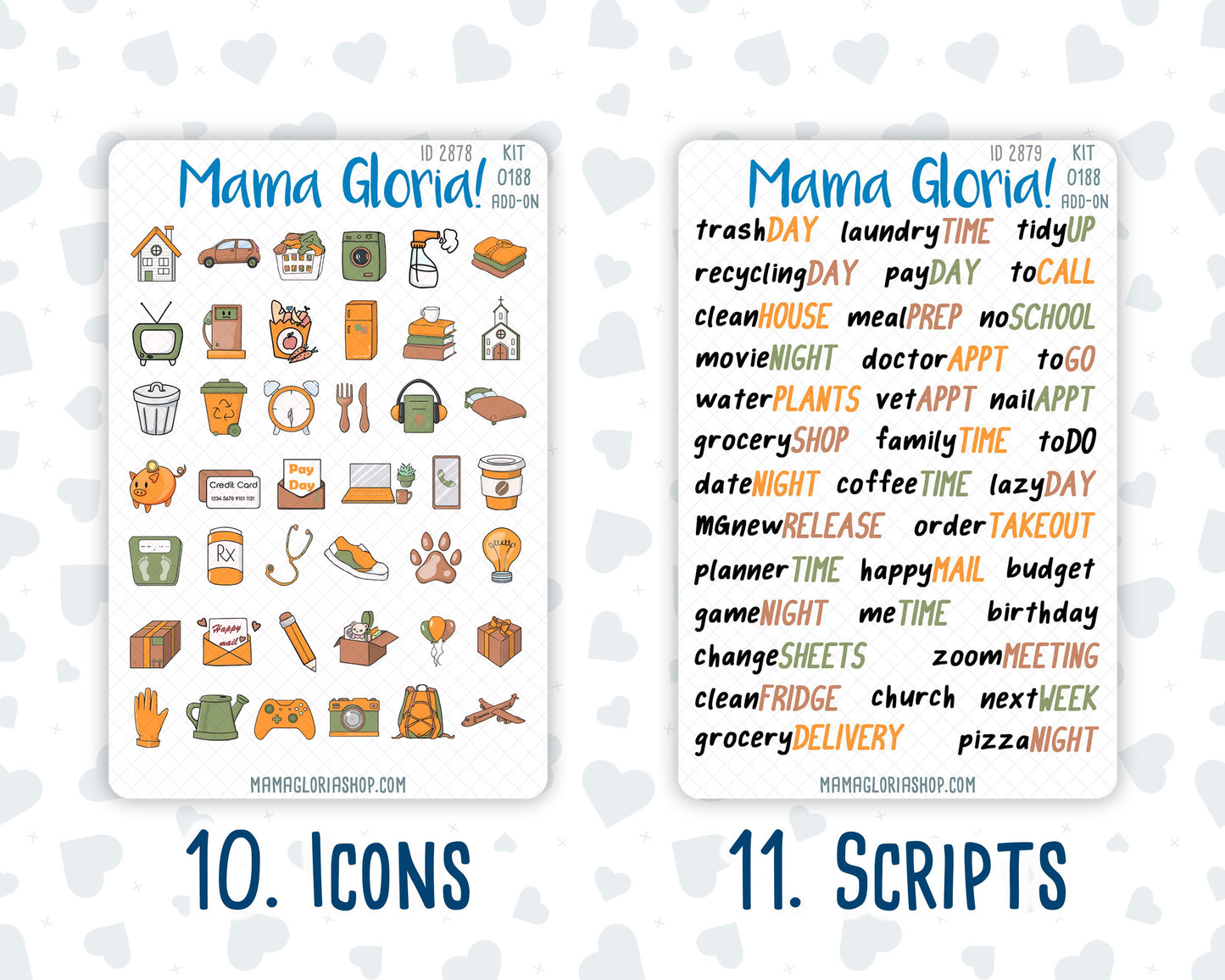 Kit 0188 Add Ons - Cozy Nights - Planner Stickers - October - Kit 2024