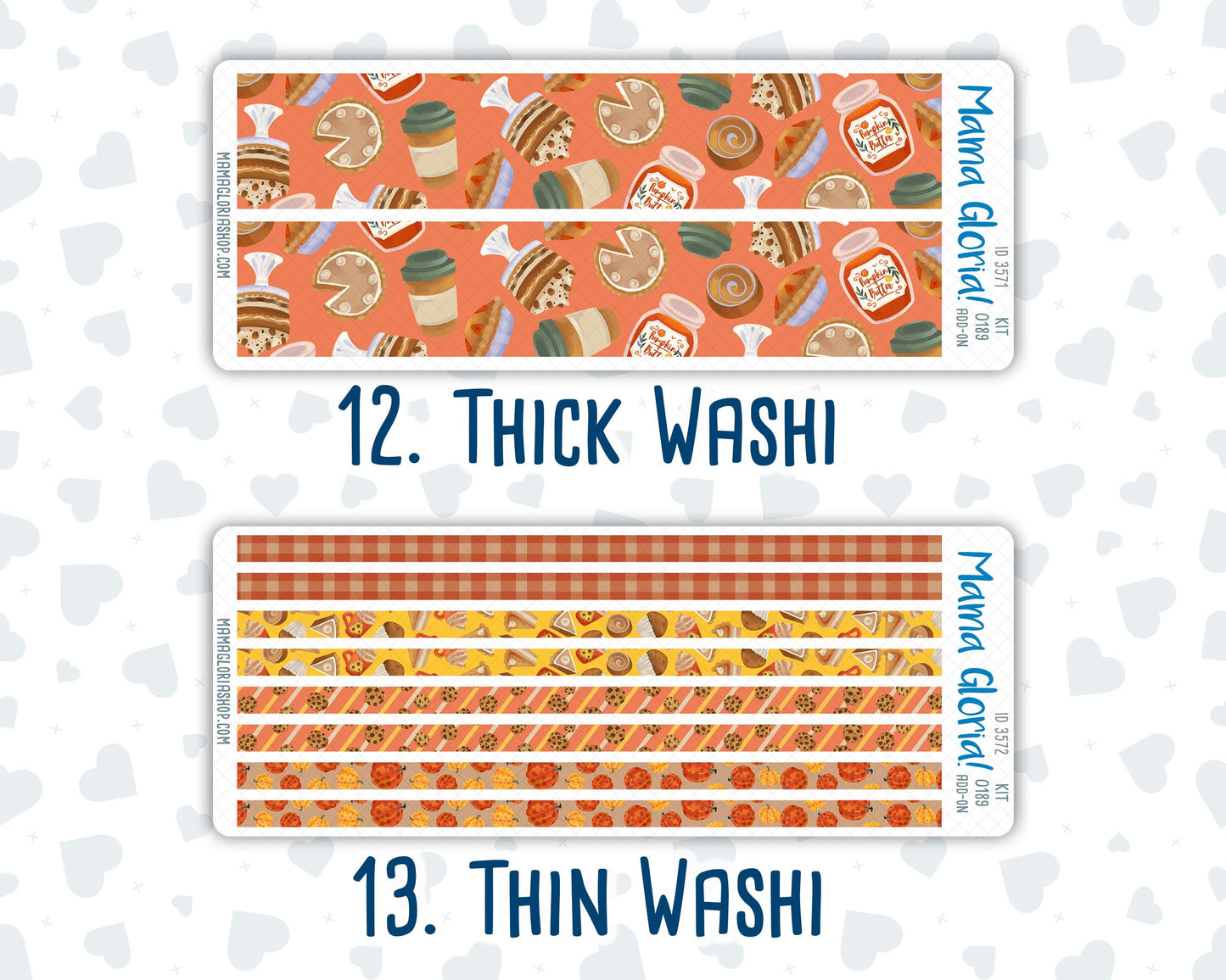 Kit 0189 Add Ons - Fall Backing - Planner Stickers - October - Kit 2024