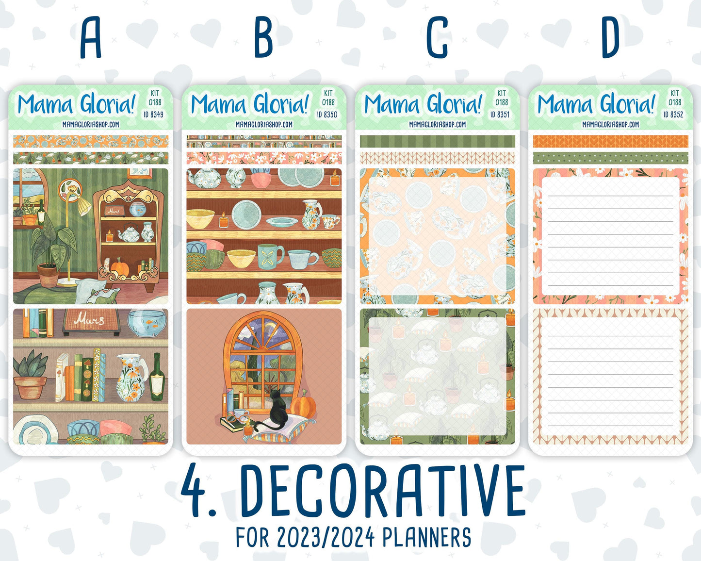 Kit 0188 - 7x9 Daily Duo - Cozy Nights - October - Planner