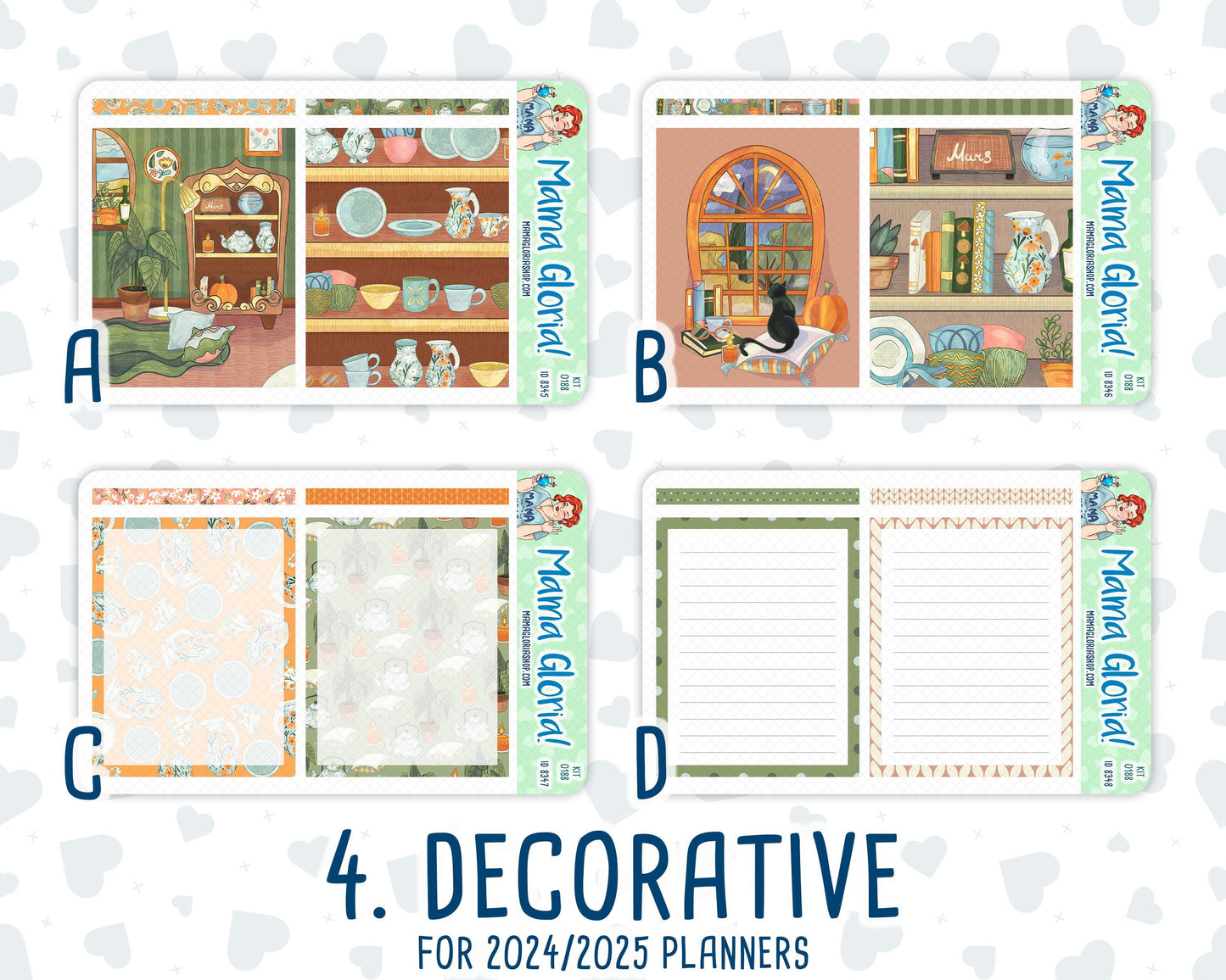 Kit 0188 - 7x9 Daily Duo - Cozy Nights - October - Planner