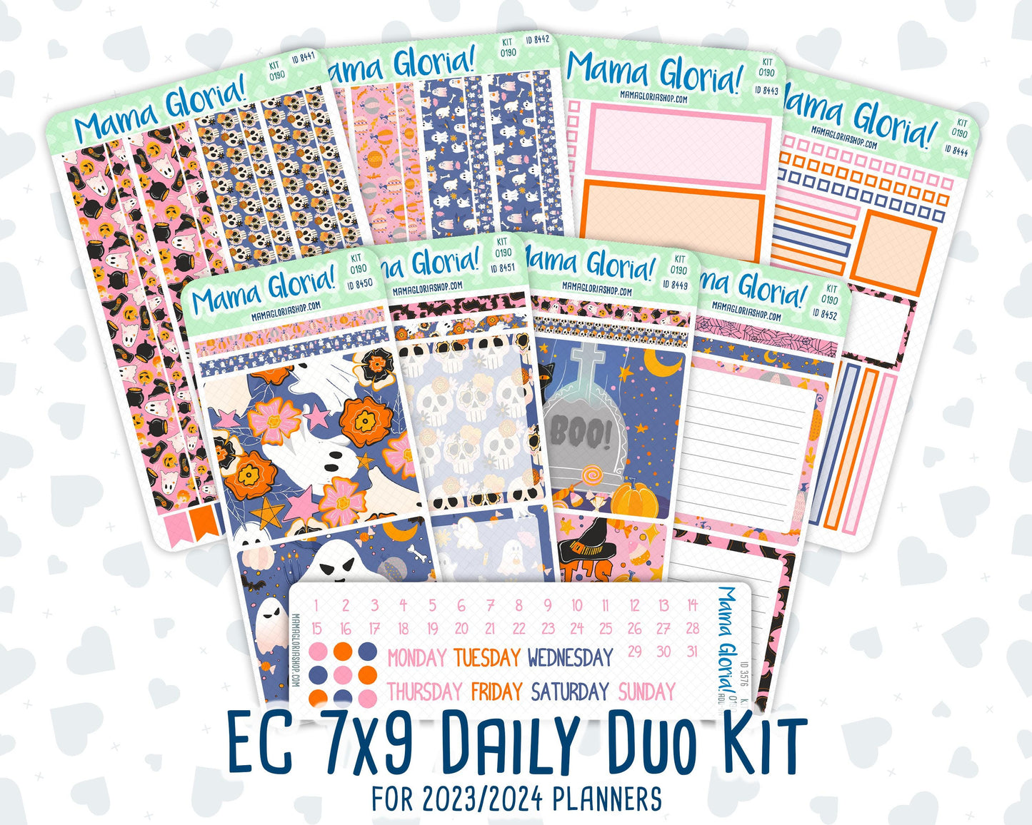 Kit 0190 - 7x9 Daily Duo - Halloween Spooktacular - October - Planner