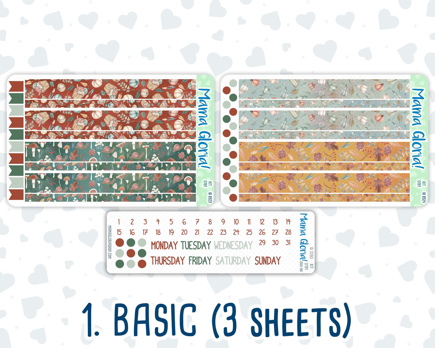 Kit 0191 - 7x9 Daily Duo - Autumn Harvest - October - Planner
