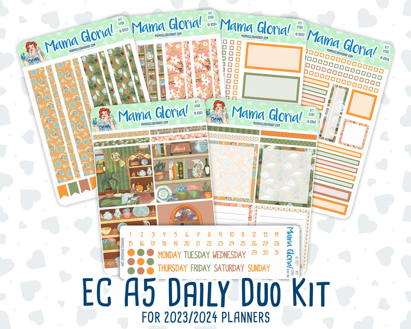 Kit 0188 - A5 Daily Duo - Cozy Nights - October - Planner