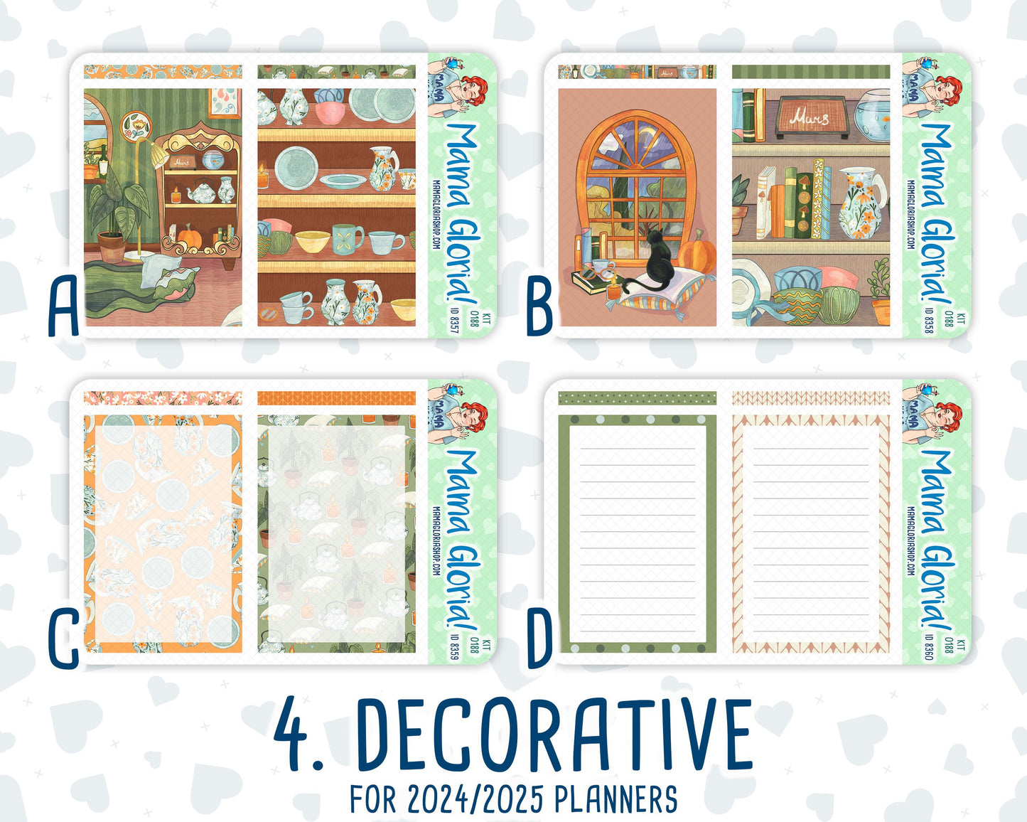 Kit 0188 - A5 Daily Duo - Cozy Nights - October - Planner