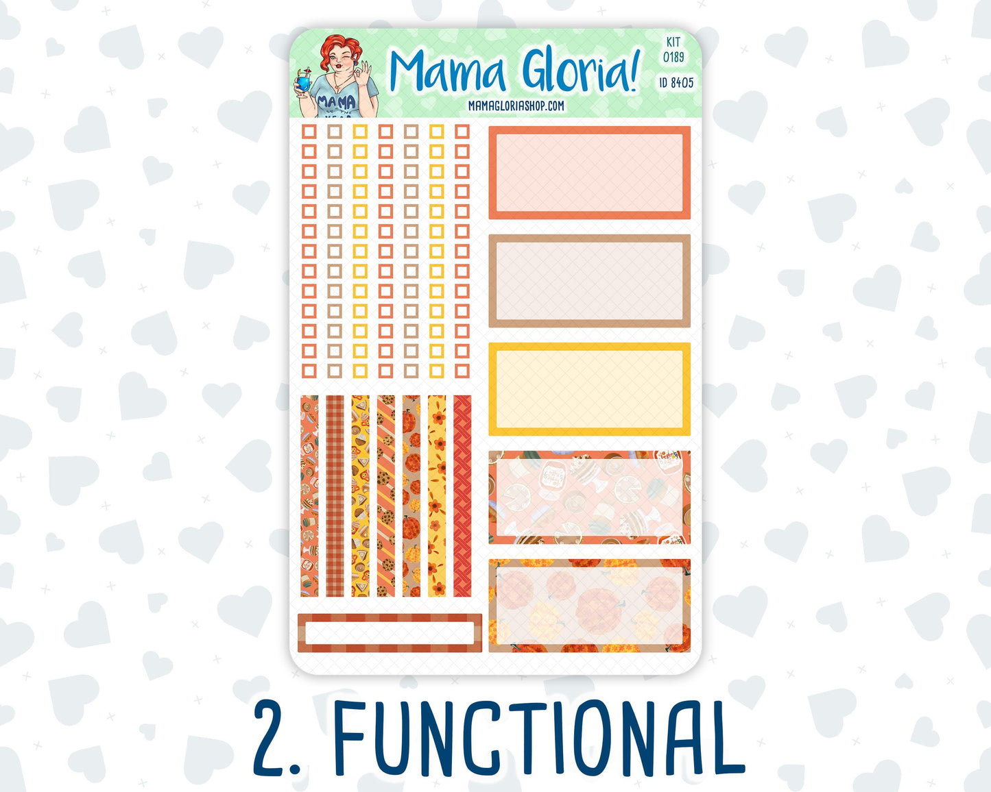 Kit 0189 - A5 Daily Duo - Fall Backing - October - Planner