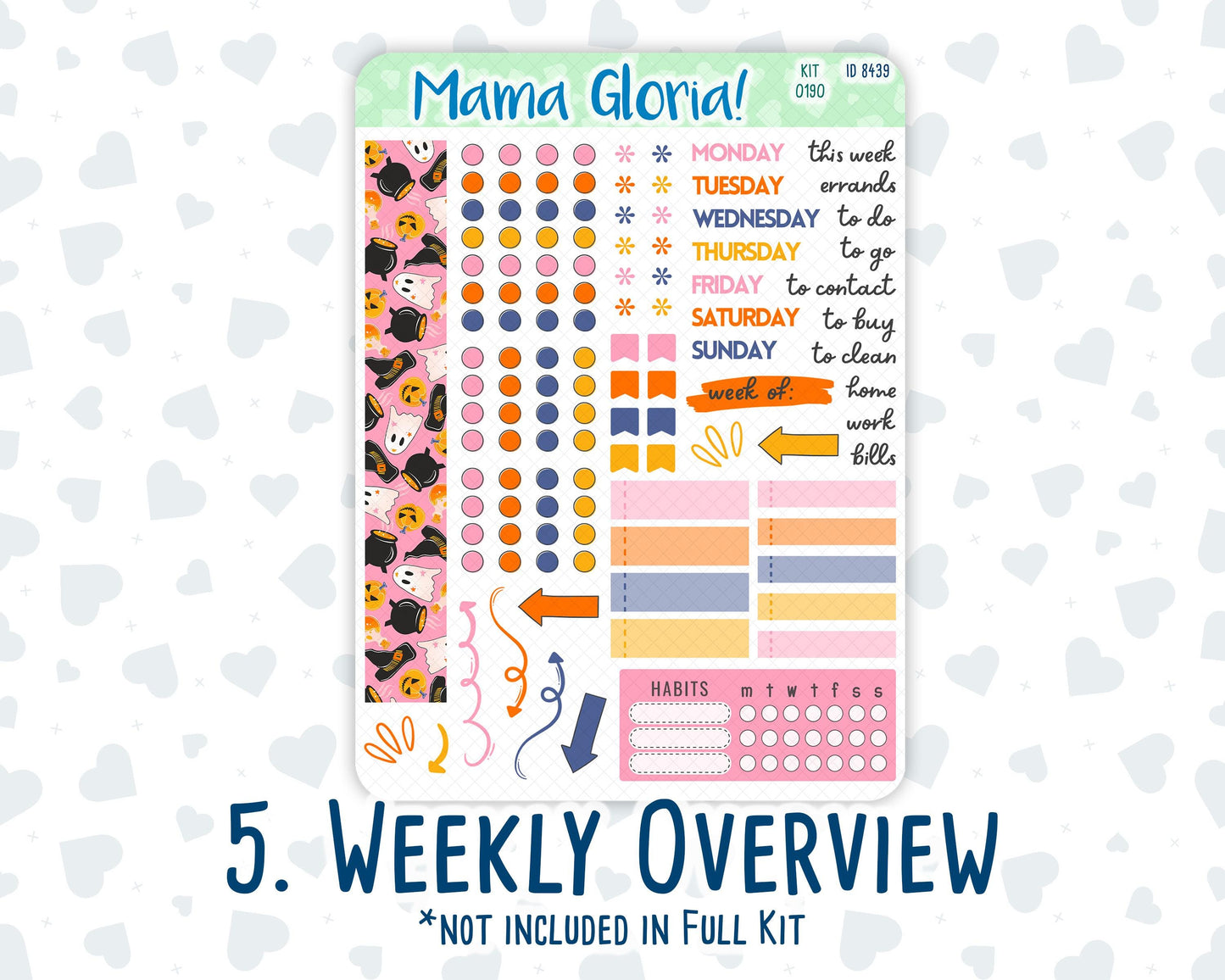 Kit 0190 - A5 Daily Duo - Halloween Spooktacular - October - Planner