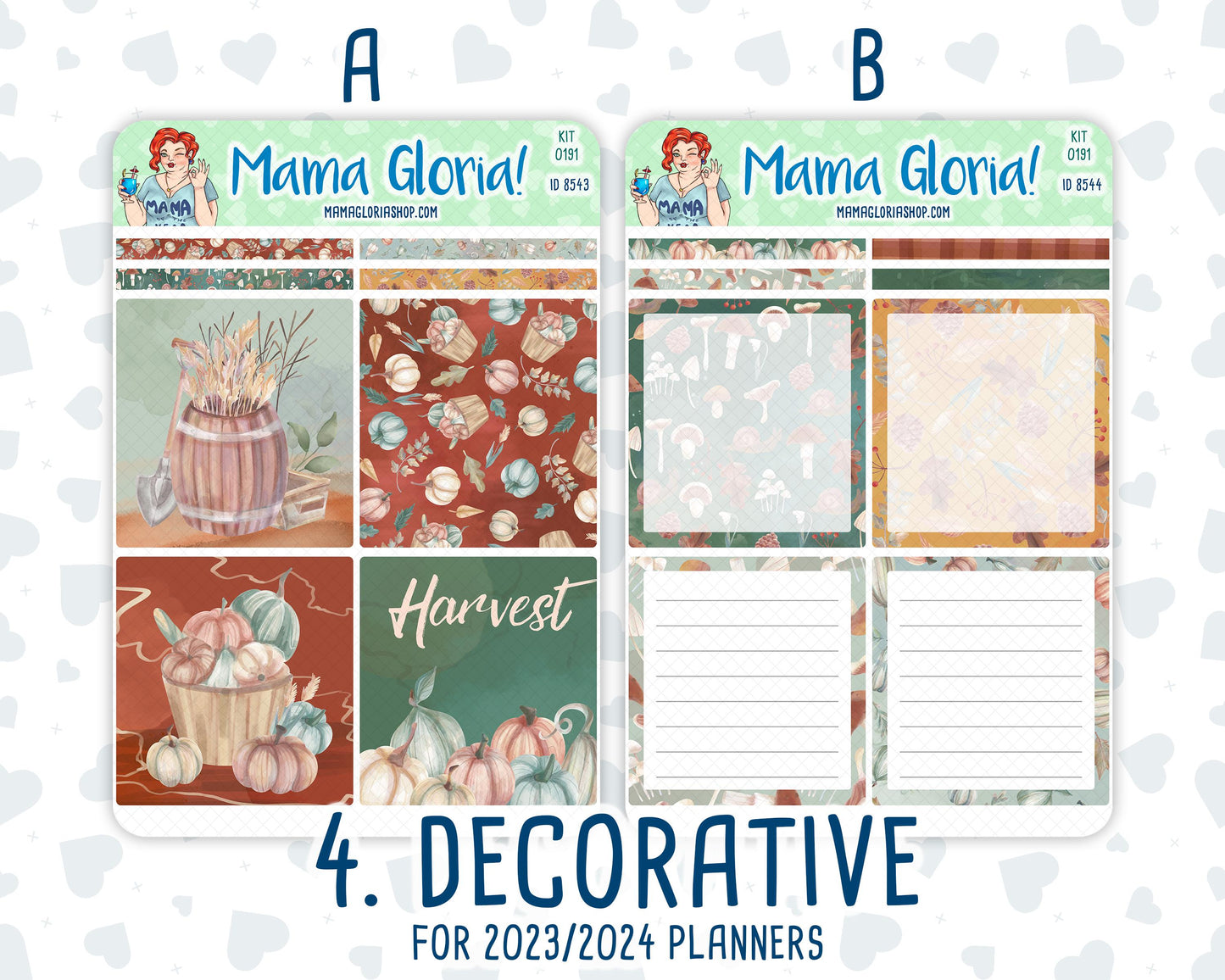 Kit 0191 - A5 Daily Duo - Autumn Harvest - October - Planner