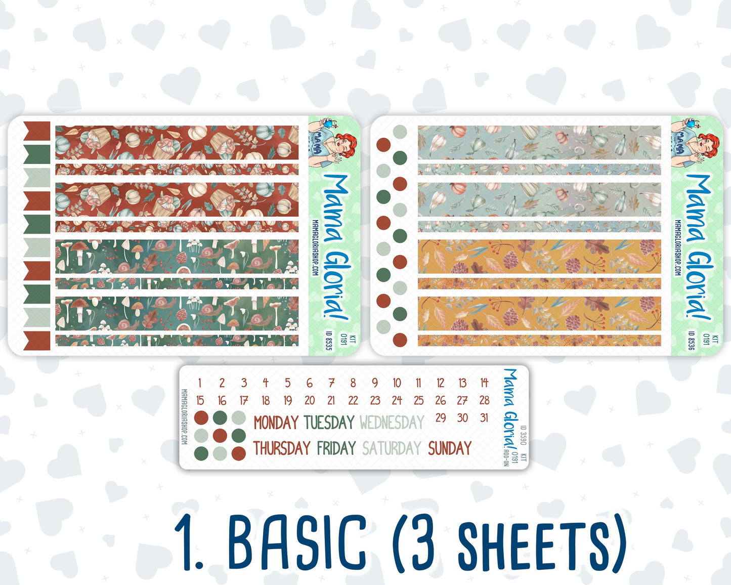 Kit 0191 - A5 Daily Duo - Autumn Harvest - October - Planner
