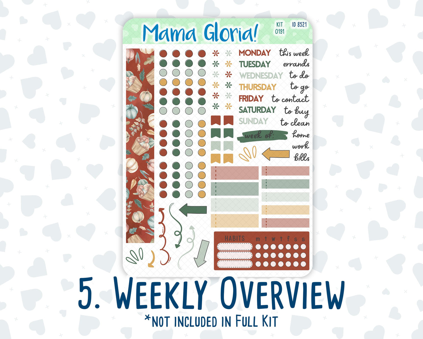 Kit 0191 - A5 Daily Duo - Autumn Harvest - October - Planner